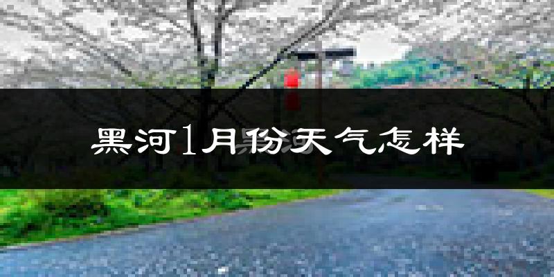黑河市1月份天气如何?非常寒冷吗?