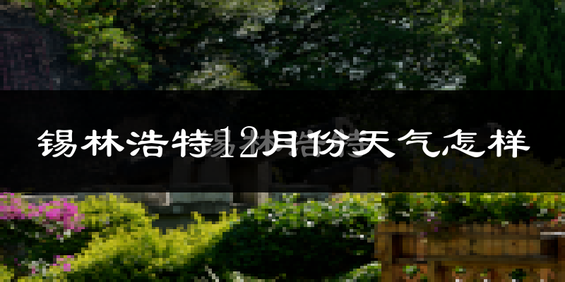锡林浩特12月份天气怎样?锡林浩特十二月冷不冷?