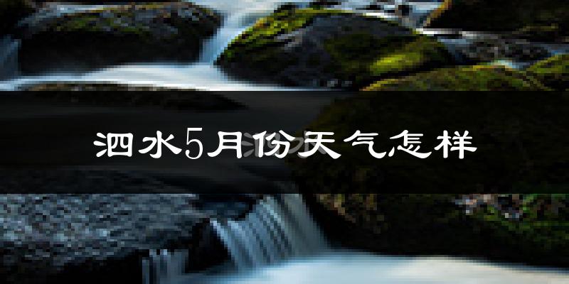 泗水县5月份天气如何?很热吗?