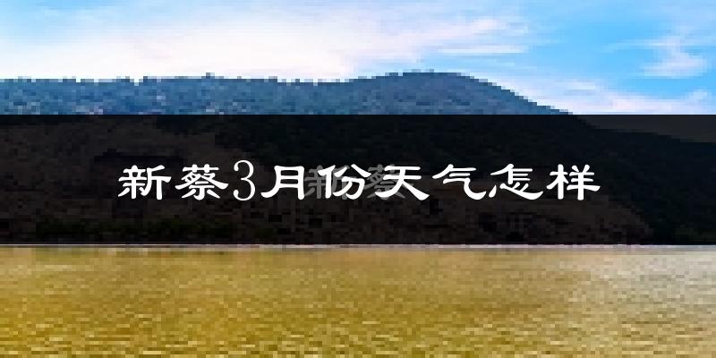 新蔡县3月份天气如何?冷吗?