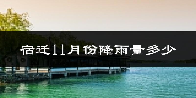 宿迁11月份降雨量多少?宿迁十一月下雨多吗?