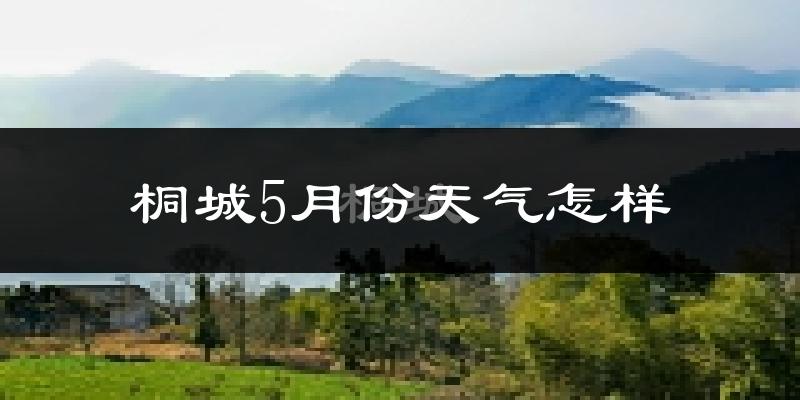 桐城5月份天气如何?很热吗?